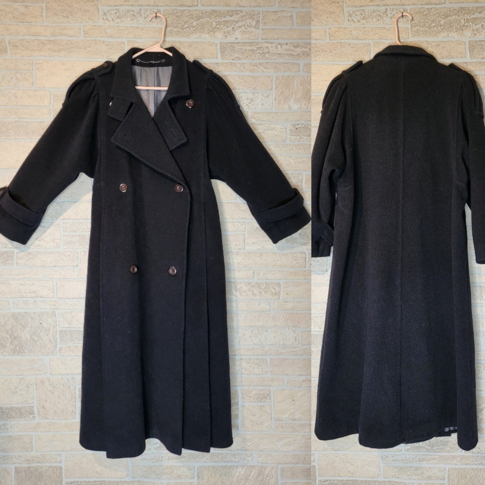 FUCHS & SCHMITT Soft Wool Overcoat Double Breasted Split Front
